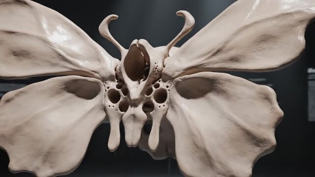Anatomical Skull and Winged Structure - Sphenoid Bone Detail