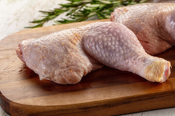 Raw whole chicken leg for cooking