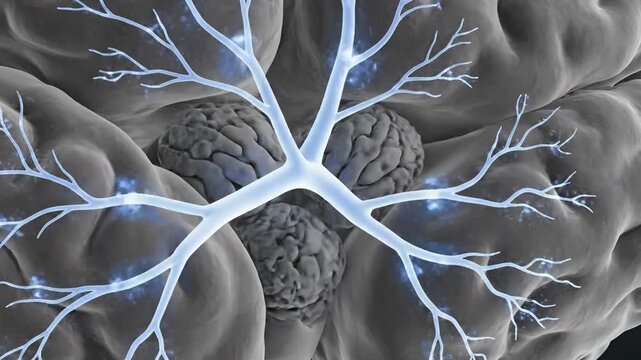 3D Medical Visualization of Human Brain Structures and Neural Network