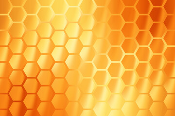 Warm orange and yellow abstract honeycomb pattern background with subtle gradient lighting texture illustration