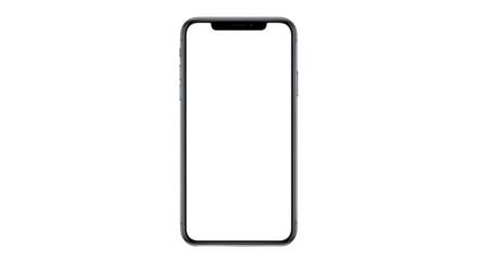 Mobile phone silhouette isolated on transparent background