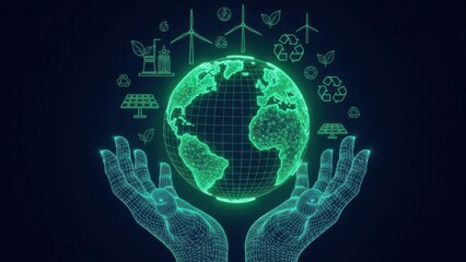 Global sustainability and environmental protection concept