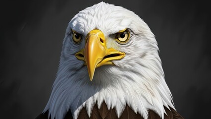 Striking Portrait of a Fierce American Eagle