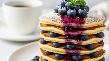 Delicious blueberry pancakes perfect for a sweet breakfast