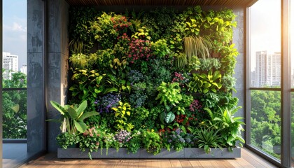 Fototapeta premium Vertical Garden Balcony.