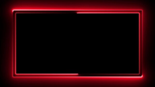 neon border frame, fire glowing border, rectangle, square, frame, black screen frame, border black screen, Motion graphics of rectangle concept. 4k
