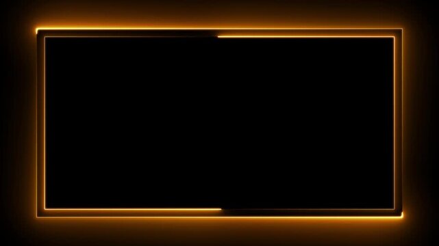 neon border frame, fire glowing border, rectangle, square, frame, black screen frame, border black screen, Motion graphics of rectangle concept. 4k