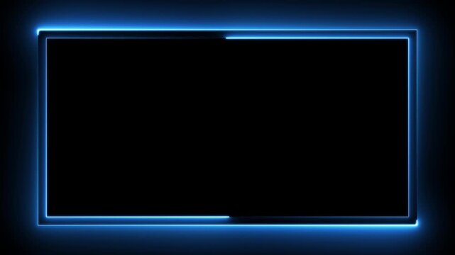neon border frame, fire glowing border, rectangle, square, frame, black screen frame, border black screen, Motion graphics of rectangle concept. 4k