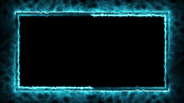 neon border frame, fire glowing border, rectangle, square, frame, black screen frame, border black screen, Motion graphics of rectangle concept. 4k