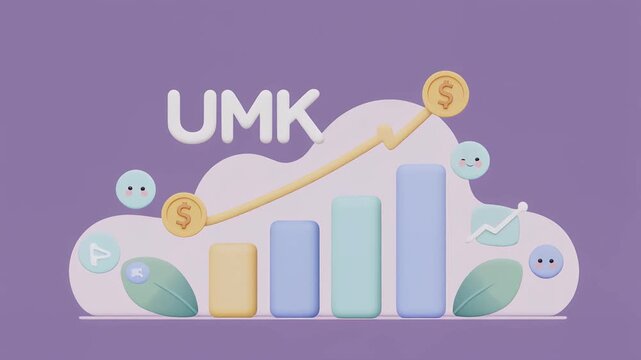UMK Business Growth Financial Success Strategy and Investment Analysis Illustration