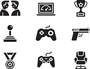 Vector icon collection for video games and esports