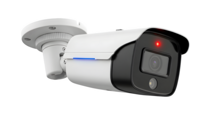 Security camera surveillance system isolated on transparent background