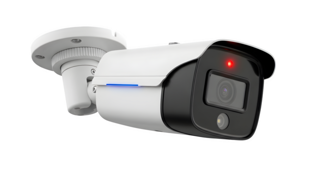 Security camera surveillance system isolated on transparent background