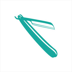 Straight razor grooming tool vector illustration for barber shops Vector
