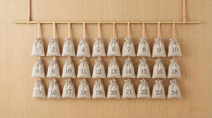 Christmas Advent Calendar with Copy Space