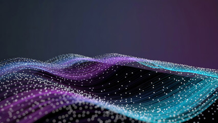 Stunning abstract digital wave background with elegant flowing lines and glowing particles for modern designs