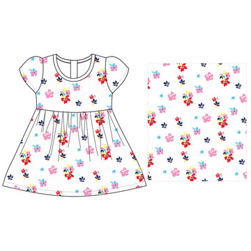 printed frocks flower all over print  