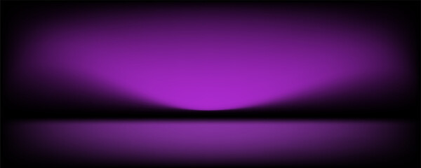 Abstract gradient podium background. Violet, purple and lilac empty 3d studio backdrop. Clean scene for product presentation mockup template. Vector illustration.
