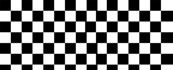 Fototapeta premium Black and white checkered pattern, Checkerboard seamless pattern