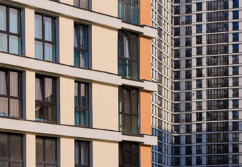 Fototapeta premium Cityscape, modern buildings on a summer day