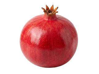 Ripe red pomegranate fruit isolated PNG, healthy eating concept and antioxidant-rich food for natural nutrition and vibrant lifestyle