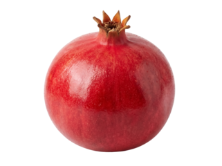 Ripe red pomegranate fruit isolated PNG, healthy eating concept and antioxidant-rich food for natural nutrition and vibrant lifestyle