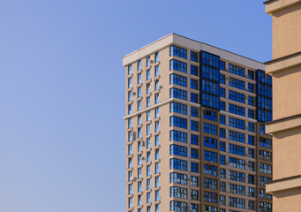 Cityscape, modern buildings on a summer day