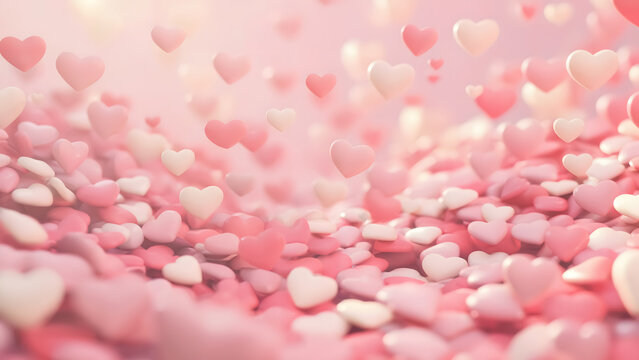 Romantic hearts background conveys love Valentine's Day social media posts and heartfelt messages