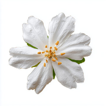 wrightia tomentosa flower on white background