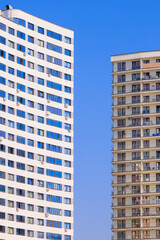 Fototapeta premium Cityscape, modern buildings on a summer day