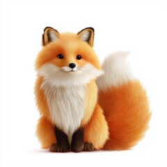 Obraz premium Playful orange fox portrait forest environment animal photography cute wildlife close-up view nature concept