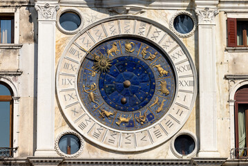 Torre dell Orologio - St Mark s clocktower in Venice, Italy