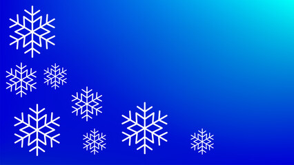 blue christmas background with snowflakes