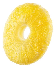 Naklejka premium Pineapple ring on a white background. File contains clipping paths.