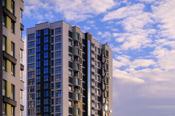 Cityscape, modern buildings on a summer day