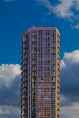 Cityscape, modern buildings on a summer day