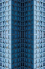 Fototapeta premium Abstract pattern, multi-colored kaleidoscope from photos modern buildings and houses