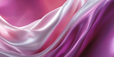 Obraz premium Dynamic Amethyst Waves and Lavender Hues Enchanting Silk Fabric Swirls in Soft Gradient Fluidity