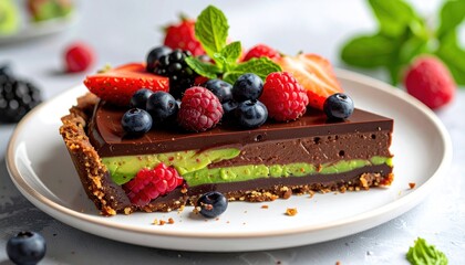 Berry Chocolate Tart.