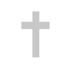 Christian Cross Icon – Flat Religious Symbol