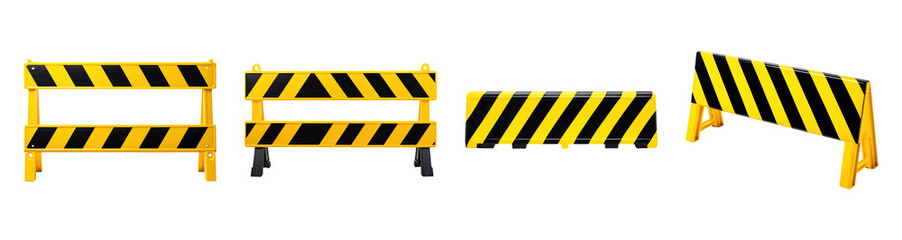 Yellow black striped barrier construction barricade safety barricade warning barrier roadblock caution barrier striped fence safety equipment