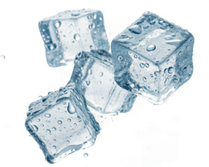 ice cubes isolated on white