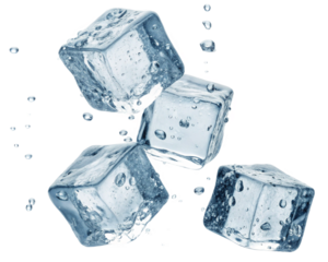 ice cubes isolated on white