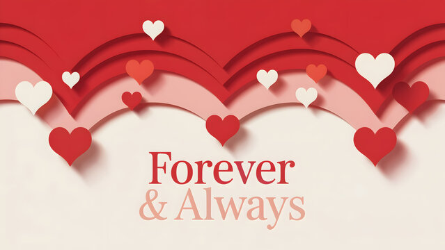 Celebrate your love forever with this beautiful heart design romantic Valentine's Day greetings - Powered by Adobe
