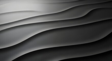Obraz premium Monochromatic Wavy Surface with Light and Shadow abstract