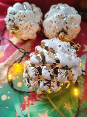 Red green gold christmas decoration