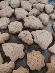 Christmas Cookies. Cookie Preparation, cutting