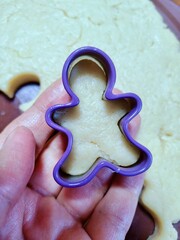 Christmas Cookies. Cookie Preparation, cutting
