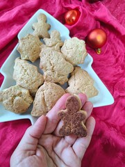 Christmas Cookies. Cookie Preparation, cutting