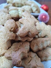 Christmas Cookies. Cookie Preparation, cutting